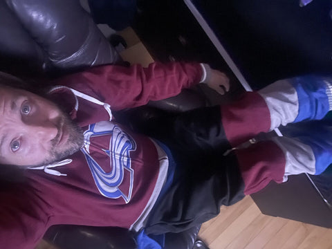 Martin L. in the Colorado Avalanche NHL Onesie